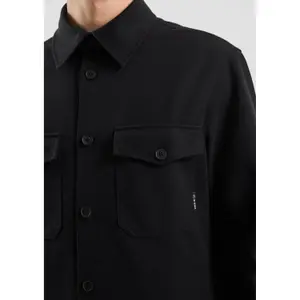 Long Sleeve Shirt with Classic Collar and Chest Pockets QS image-3