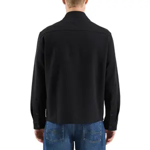 Long Sleeve Shirt with Classic Collar and Chest Pockets QS image-5