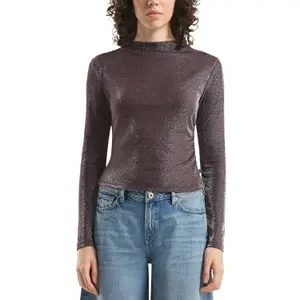 Glinster T-shirt met zijschoften dames QS image-2