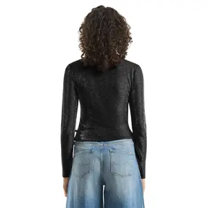 Glinster T-shirt met zijschoften dames QS image-5