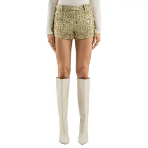 Sparkly Gold Sequin Shorts Vanessa Mai Collection Women's QS image-2
