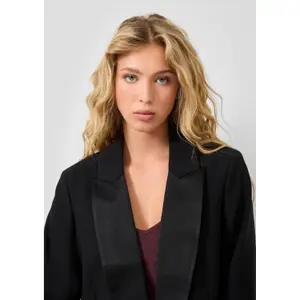 Women's cropped blazer QS image-3