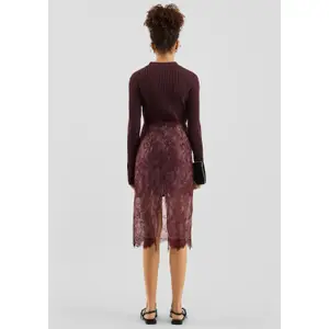 Buttoned Ribbed Cardigan Women QS image-4