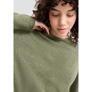 Heathered Sweater with Rolled Edges for Women QS image-3