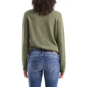 Heathered Sweater with Rolled Edges for Women QS image-5