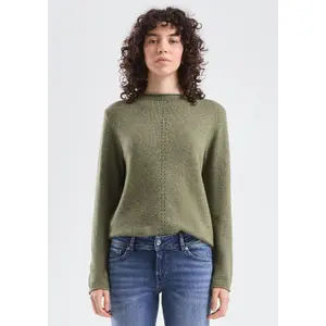 Heathered Sweater with Rolled Edges for Women QS image-6