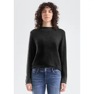 Heathered Sweater with Rolled Edges for Women QS image-2
