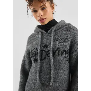 Wool Knit Sweater with Embroidery for Women QS image-3