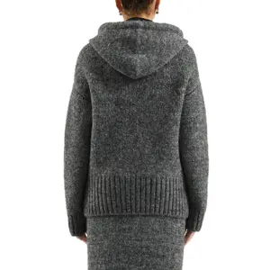 Wool Knit Sweater with Embroidery for Women QS image-5