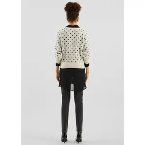 Women's Puff Sleeve Polka Dot Top QS image-4