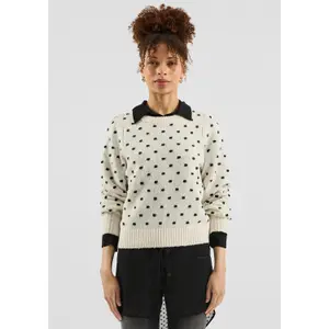 Women's Puff Sleeve Polka Dot Top QS image-6