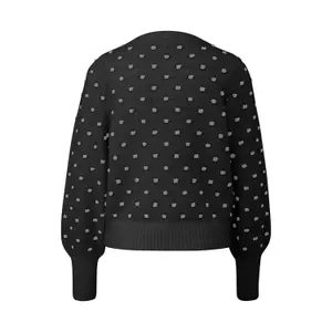 Women's Puff Sleeve Polka Dot Top QS image-1
