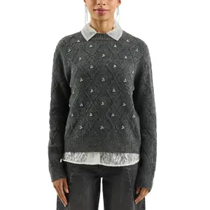 Strass-Embellished Pull for Women QS image-2