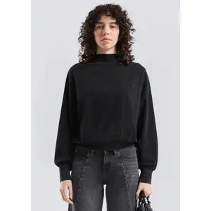 Sequin Sweatshirt with Dropped Shoulders Women QS image-6