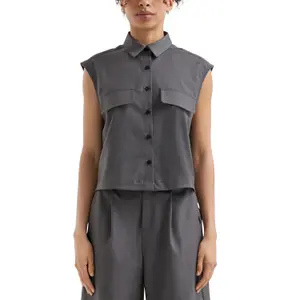 Women's Gilet with Patch Pockets QS image-2