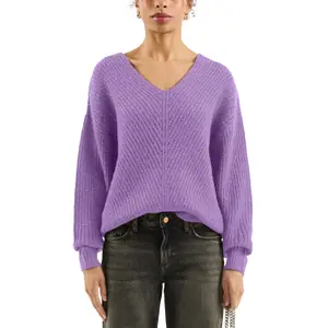 Womens V Neck Knit Sweater QS Regular Fit image-2