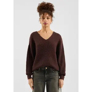 Womens V Neck Knit Sweater QS Regular Fit image-6