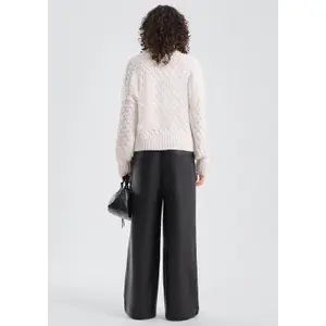 Dropped Shoulder Structured Jumper Women QS Loose Fit image-4