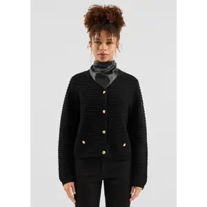 Women's Cotton Cardigan with Buttons QS image-6