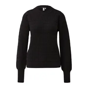 Women's Cotton Blend Pullover with Lurex Stripes QS image-0