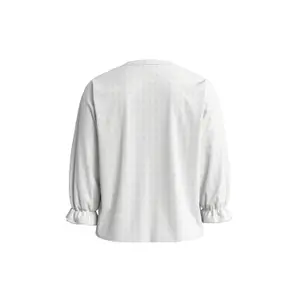 Women's Viscose Blend Blouse with Broderie Anglaise QS image-1