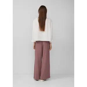 Women's Viscose Blend Blouse with Broderie Anglaise QS image-4