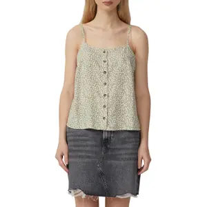 Women's Viscose Blend Blouse with Broderie Anglaise QS image-2