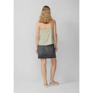 Women's Viscose Blend Blouse with Broderie Anglaise QS image-4