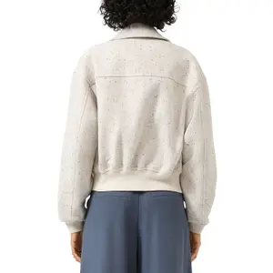 Wool Blend Jacket with Optical Effect Ladies QS image-5