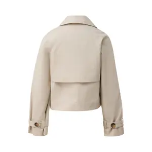Women's Raglan Sleeve Peacoat QS image-1