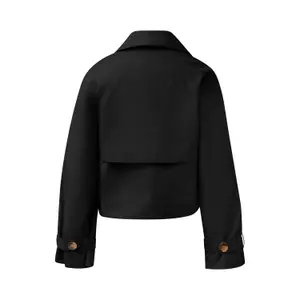 Women's Raglan Sleeve Peacoat QS image-1