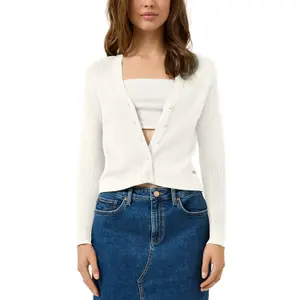 Fitted Ribbed Cardigan Women QS image-2