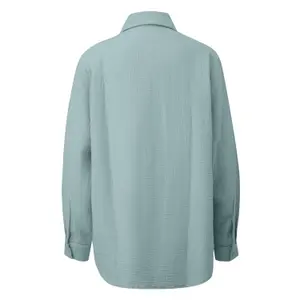 Long Sleeve Chiffon Blouse Women QS image-1