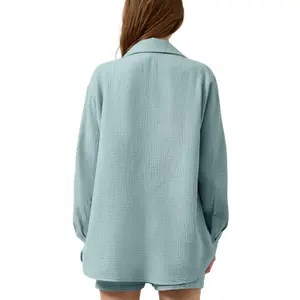 Long Sleeve Chiffon Blouse Women QS image-5