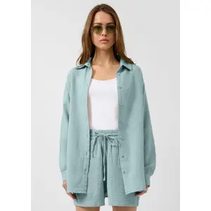 Long Sleeve Chiffon Blouse Women QS image-6
