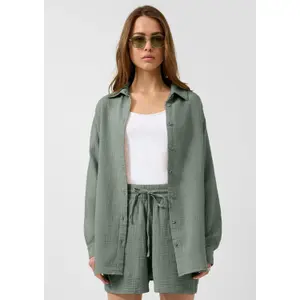 Long Sleeve Chiffon Blouse Women QS image-6