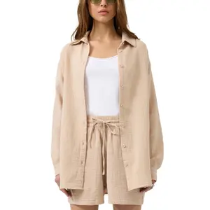 Long Sleeve Chiffon Blouse Women QS image-2