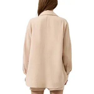 Long Sleeve Chiffon Blouse Women QS image-5