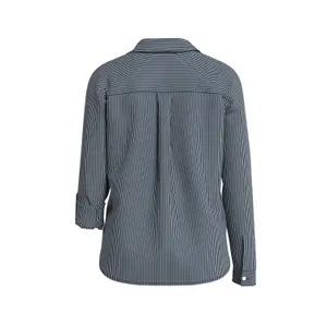 Striped Roll-Up Sleeve Blouse Women QS image-1