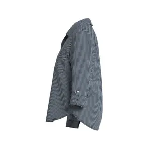 Striped Roll-Up Sleeve Blouse Women QS image-6