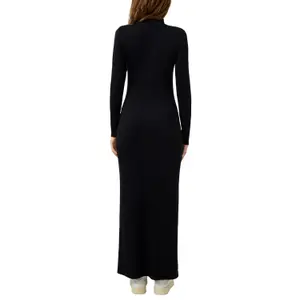 Long Ribbed Knit Dress Women QS image-5