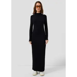 Long Ribbed Knit Dress Women QS image-6