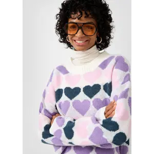 Heart Print Court Dress Women QS Regular Fit image-3