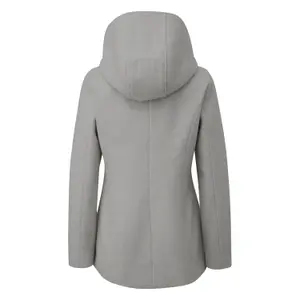 Women's Optical Wool Hoodie Coat QS image-1