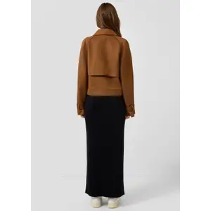 Women's Suede Peacoat QS image-4