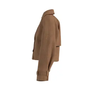 Women's Suede Peacoat QS image-6