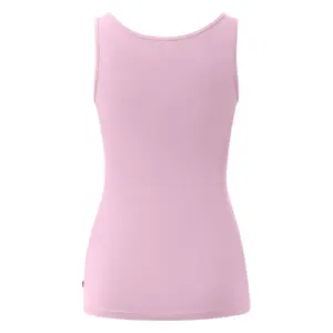 Camiseta sin mangas de cuello redondo de jersey de algodón mujer QS image-1