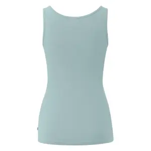Camiseta sin mangas de cuello redondo de jersey de algodón mujer QS image-1