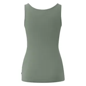 Camiseta sin mangas de cuello redondo de jersey de algodón mujer QS image-1