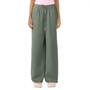 Wide Lightweight Chiffon Trousers Women QS image-2
